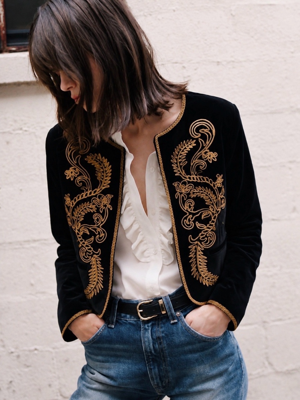 NWT Mestiza NY Cruz Embroidered Jacket size XS $425 MSRP